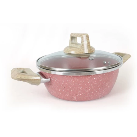 Cookville Amber Pink Roll Casseroll with Lid
